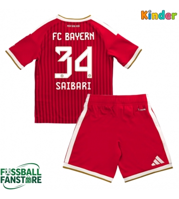 Bayern Munich Ismael Saibari #34 Replik Heimtrikot Kinder 2026-27 Kurzarm (+ Kurze Hosen)